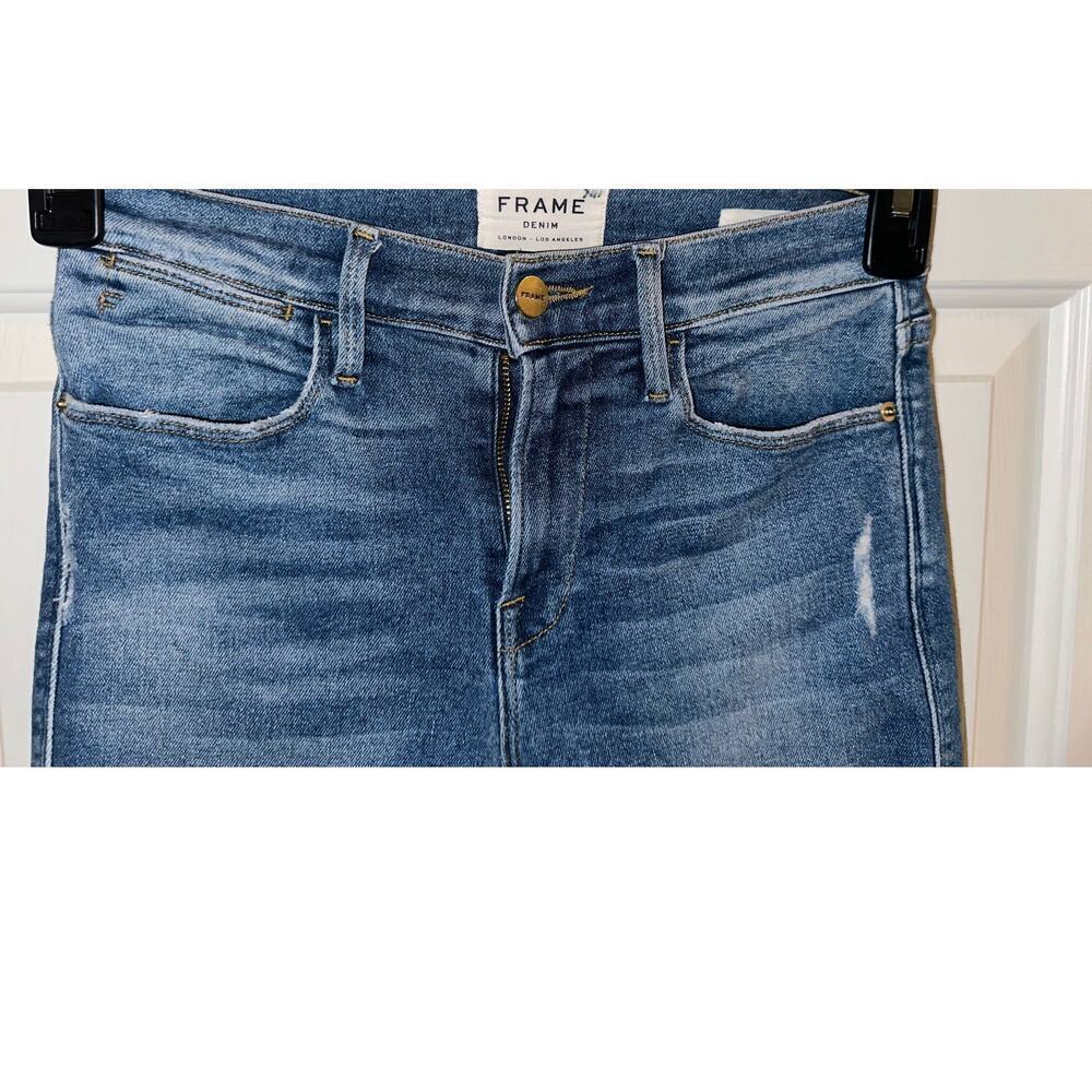 Frame Le High Skinny Jean Raw Hem 25 - Picture 4 of 5